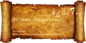 Ölbei Titanilla névjegykártya